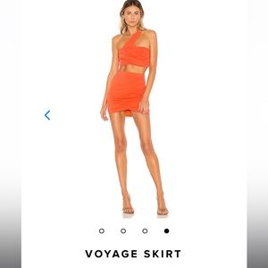 Lovers and Friends orange voyage mini skirt size XS